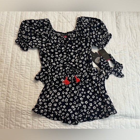 Vince Camuto floral print 3 piece shorts set - Picture 1 of 10